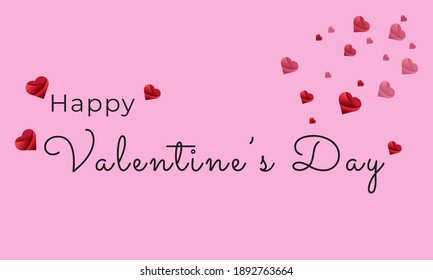 Antecedentes del día de San Valentín con patrón cardíaco y tipografía de texto feliz día de San Valentín. Perfecto para tapicería, capa, invitación, afiches, folleto, pancartas.