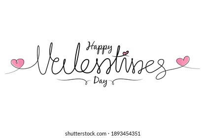 Valentines day background with heart pattern and typography of happy valentines day text . Vector illustration. Wallpaper, flyers, invitation, posters, brochure, banners.