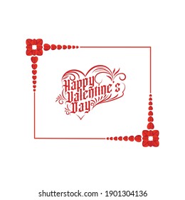 Valentines day background with heart pattern and typography of happy valentines day text . Vector illustration. Wallpaper, flyers, invitation, posters, brochure, banners. 