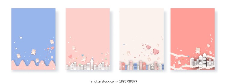 Valentines day background with heart pattern and  happy valentines day  . 