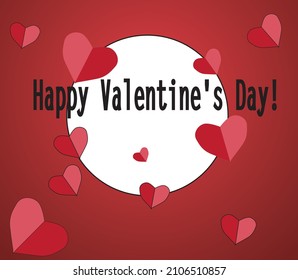 Valentines day background with heart pattern and typography of happy valentines day text . Vector illustration. Wallpaper, invitation, posters, brochure, banners.