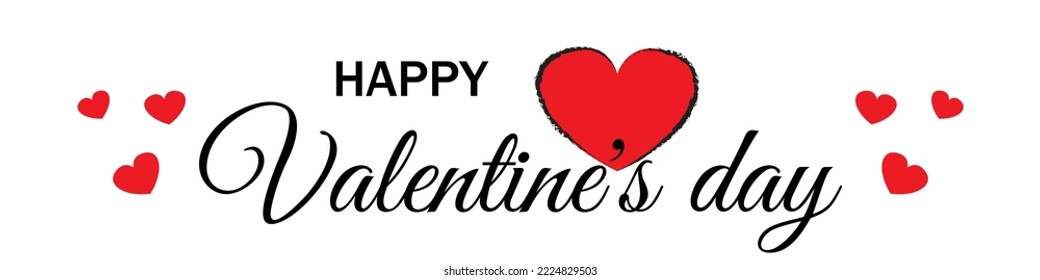 Valentines day background with heart pattern and typography happy valentines day text. Vector illustration. Wallpapers, flyers, invitations, posters, brochures, banners.