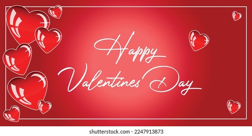 Valentines day background. Valentines day background with heart pattern and typography Happy Valentines day text. Wallpaper, flyers, invitations, posters, brochures, banners. Valentine`s day header or