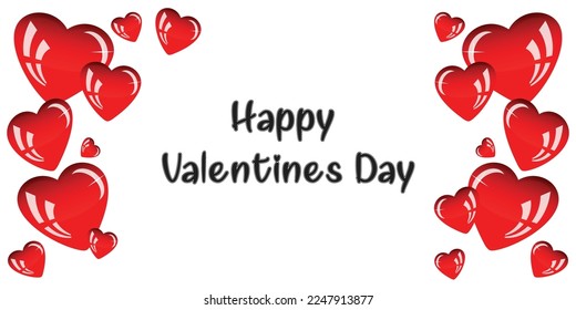 Valentines day background. Valentines day background with heart pattern and typography Happy Valentines day text. Wallpaper, flyers, invitations, posters, brochures, banners. Valentine`s day header or