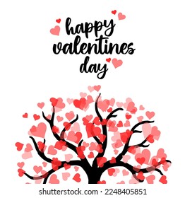 Valentines day background with heart pattern and typography of happy valentines day text . Vector illustration. Wallpaper, flyers, invitation, posters, brochure, banners.