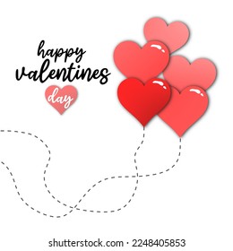 Valentines day background with heart pattern and typography of happy valentines day text . Vector illustration. Wallpaper, flyers, invitation, posters, brochure, banners.