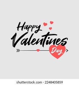 Valentines day background with heart pattern and typography of happy valentines day text . Vector illustration. Wallpaper, flyers, invitation, posters, brochure, banners.