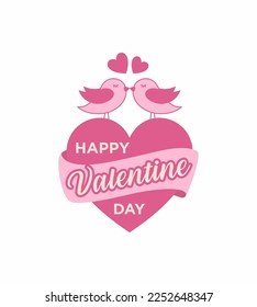 Valentines day background with heart pattern and typography of happy valentines day text . Vector illustration. Wallpaper, flyers, invitation, posters, brochure, banners.