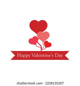 Valentine's day background with heart pattern and happy valentines day text. Vector illustration. Wallpapers, flyers, invitations, posters, brochures, banners.