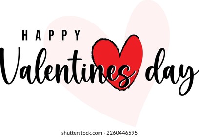 Valentines day background with heart pattern and typography of happy valentines day text . Vector illustration. Wallpaper, flyers, invitation, posters, brochure, banners.
