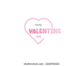 Valentines day background with heart pattern and typography of happy valentines day text . Vector illustration. Wallpaper, flyers, invitation, posters.