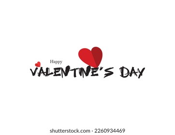 Valentine's Day Background With Heart Pattern And Typography