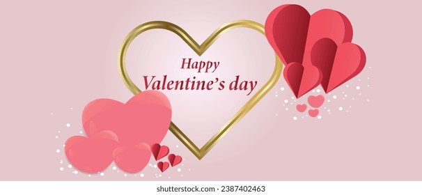 Valentine's Day background with heart pattern and white dots.Can be used for flyers, invitations, posters and brochures. Vector romantic illustration.