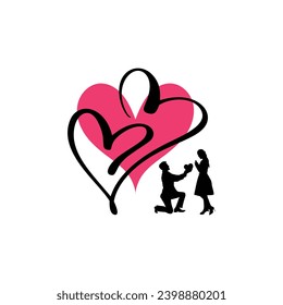 Valentines day background with heart pattern and typography of happy valentines day text . Vector illustration. Wallpaper, flyers, invitation, posters, brochure, banners.