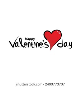 Valentines day background with heart pattern and typography of happy valentines day text . Vector illustration. Wallpaper, flyers, invitation, posters, brochure, banners. 