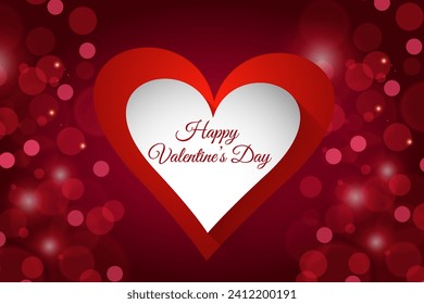 Antecedentes del día de San Valentín con patrón cardíaco y tipografía de feliz día de San Valentín