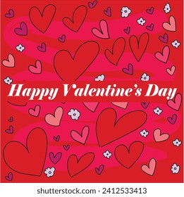 Valentines day background with heart pattern