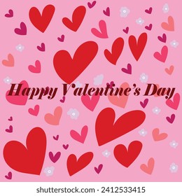 Valentines day background with heart pattern