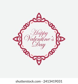 Valentines day background with heart pattern and typography of happy valentines day text . Vector illustration. Wallpaper, flyers, invitation, posters, brochure, banners.