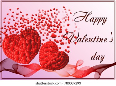 Valentines day background with heart pattern. Flyers, invitation, posters, brochure, wallpaper, banners, card for valentines day. Vector illustration with hearts for valentines day. 