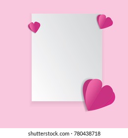 Valentines day background with heart pattern. Vector illustration. Wallpaper, flyers, invitation, posters, brochure