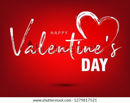 Valentines day background with  heart pattern and typography of happy valentines day text . Vector illustration. Wallpaper, flyers, invitation, posters, brochure, banners.
