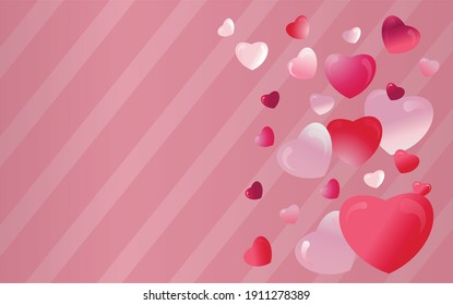 Valentine's day background with heart pattern.Vector EPS 10.