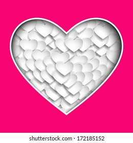 Valentines Day background with heart shape.