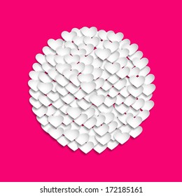 Valentines Day background with heart shape. 