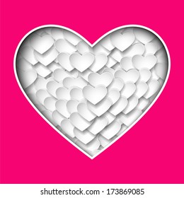 Valentines Day background with heart shape. 