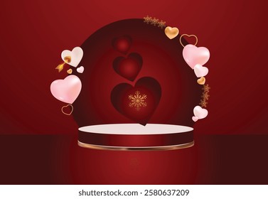 Valentines day background with  Heart Shape.
