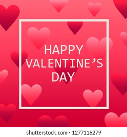 Valentines day background with Heart Shaped Balloons. Vector illustration.Wallpaper, invitation, posters, brochure, banners