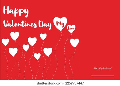 Valentine's day background with Heart Shaped Balloon product display