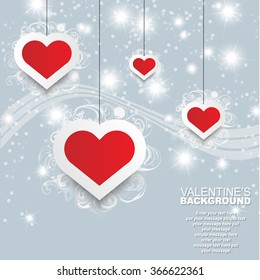 VALENTINE'S DAY BACKGROUND HEART AND STARS EVENT TEMPLATE