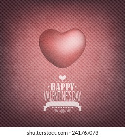 Valentine's Day Background With Heart Title Inscription