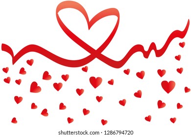 Valentines day background with Heart. Vector illustration