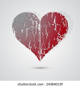 Valentines day background with heart, Vector illustration