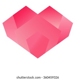 Valentine's Day background with heart. Vector illustration.