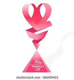  Valentine's Day background with heart. Vector illustration.