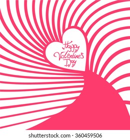  Valentine's Day background with heart. Vector illustration.