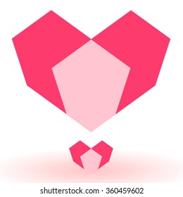 Valentine's Day background with heart. Vector illustration.