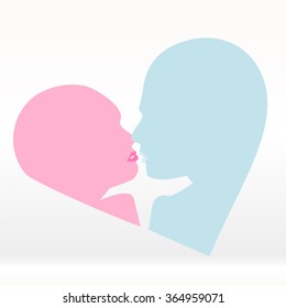 Valentine's Day background with heart. Vector illustration.