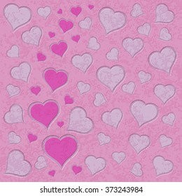 Valentines day background with heart, Vector illustration EPS 10