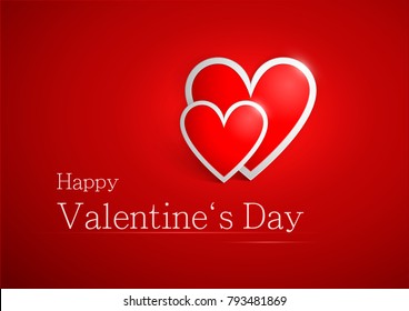 Valentines day background with heart. Vector illustration. Wallpaper, flyers, invitation, posters, brochure, banners.