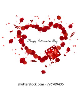 Valentines day background with heart. Vector illustration. Wallpaper, flyers, invitation, posters, banners.