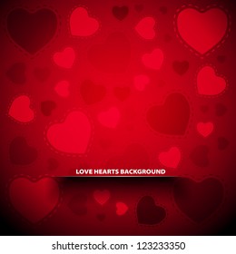 Valentine's day background with hearts