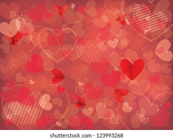 Valentine's day background with hearts