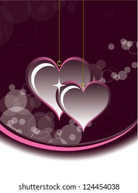 Valentine's day background with hearts.