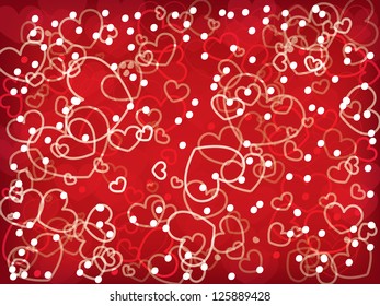 Valentine's day background with hearts