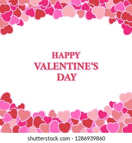 Valentine's day background with hearts